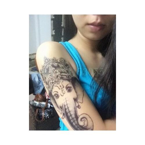 Waterproof Temporary Tattoo Sticker large size elephant Ganesha Animal tatto stickers flash tatoo fake tattoos for women girl