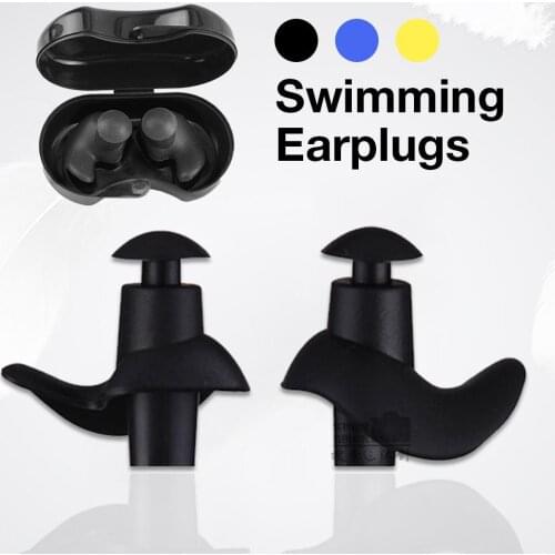 Swimming Earplugs Waterproof Reusable Silicone Ear Plugs For Swimmers Showering Bathing Training & Water Play Dropship