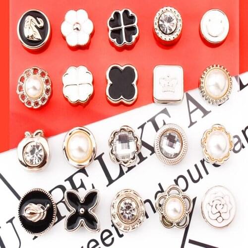 10pcs Pearl Magnet Buttons for Clothing Snaps for Clothes DIY Accessories Nail Free Adjust Concealed Buckle Shirt Suit Buttons