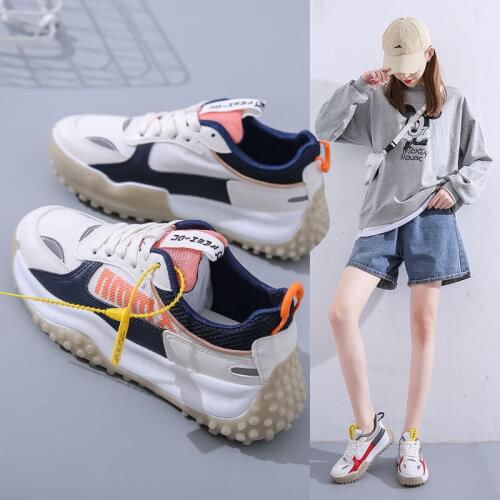 Womens Running Shoes Breathable Lace-up Soft Mesh Thick Bottom Sneakers Male Height Increase Hard-Wearing Men Footwear