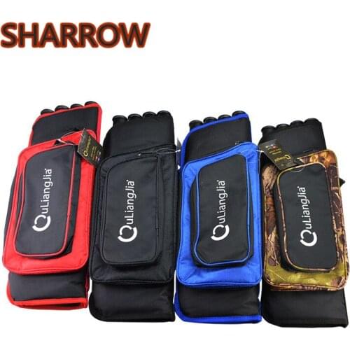 1Pc Arrow Quiver 4 Tubes Back Shoulder Waist Bag Holder Belt Strap For Bow Training Practice Shooting Archery Accessories