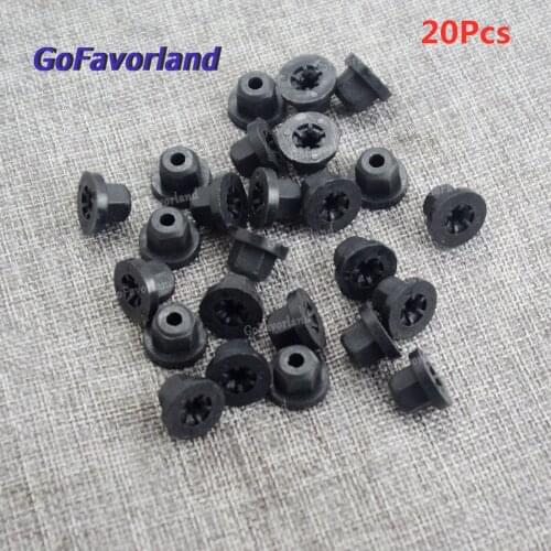 20Pcs Exterior Plastic Body Nut Flange Clips Fasteners Rivet 16131176747 For BMW E30 E32 003-990-02-51 For Mercedes Benz