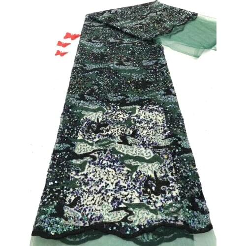 2021 latest French sequins Nigeria lace fabric high quality embroidery African lace fabric wedding French tulle lace FJ41361