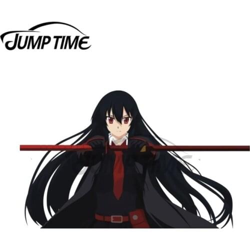 JumpTime 13 x 8.2cm For Akame Ready Personality Car Stickers VAN Occlusion Scratch Deal Motorcycle Anime Waterproof Graphics