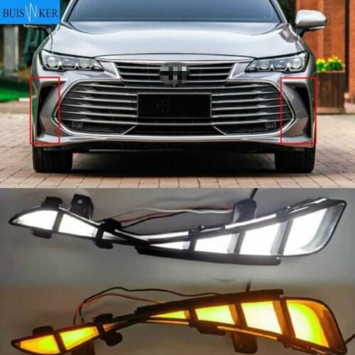 Car bumper head light for Toyota Avalon daytime running light 2018~2020y DRL car accessories LED head lamp for Avalon fog lamp