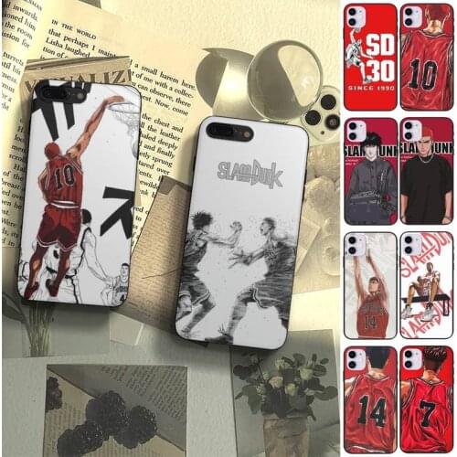 Slam Dunk Anime Phone Case Fundas Shell Cover For Iphone 6 6s 7 8 Plus Xr X Xs 11 12 13 Mini Pro Max