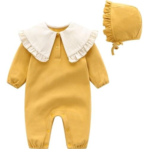 Dralon Warm Spring Long Sleeve Cute Newborn Baby Girl Romper Infant Jumpsuit Outfits Onesie Girl Clothes