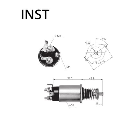 ELECTROMAGNETIC SWTICH SOLENOID FOR 24V 4.5KW 28180-1532 28180-2120 1350-126-02X9 1350-126-70X9 1350-126-71X9 1350-126-03X9 272