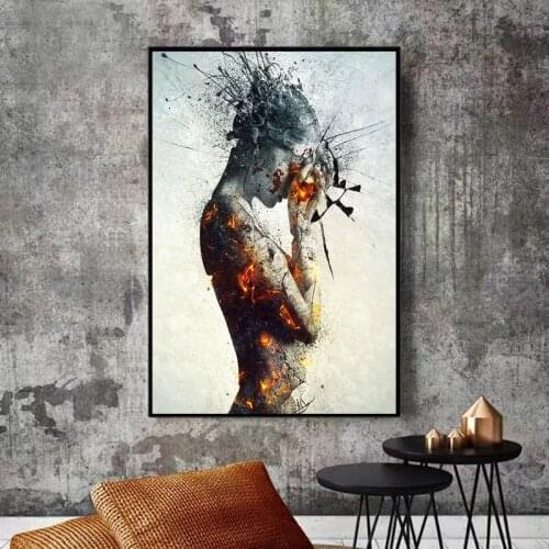 Nordic Canvas Paintings Wall Art Abstract Woman Prints Poster Living Room Decorative Oil Paintings On The Wall Home Decor