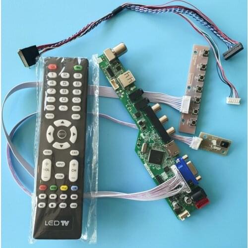 Kit for LP156WH3(TL)(TB) LCD LED VGA remote Panel Screen Controller driver board 40pin LVDS 15.6" 1366X768 TV AV USB HDMI