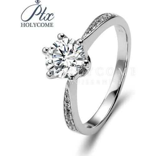 Beautiful and new style 1ct round cut 925 silver moissanite in rings band wholesale price кольца браслеты ьги с зеленным камнем