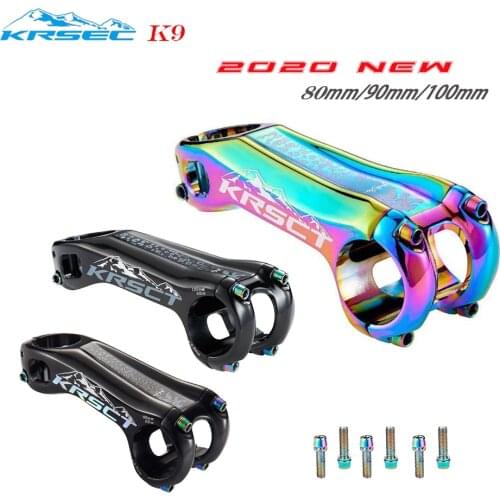 Krsct Bicycles Handlebar 31.8MM Stem Adjustable Mtb Bike Power 20 Degrees 80/90/100mm for Cycling Spare Accessories Pieces