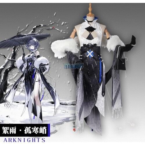 Hot Game Arknights Whisperai Cosplay Costume Anime Antique Cheongsam Full Set Of Womens Clothing Sizes XS-XXL 2021 New