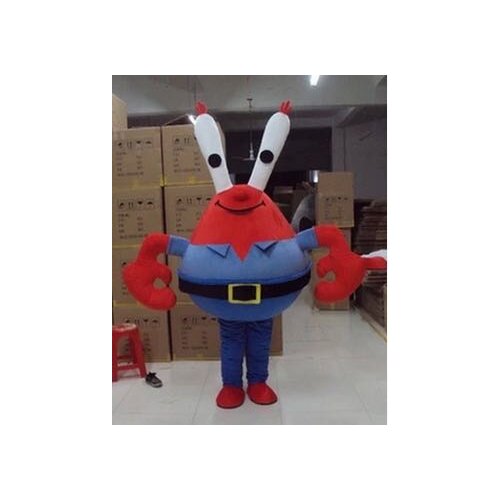 Red Crab Mascot Costumes Unisex Cartoon Apparel Cosplay Custom Mr Crab Cosplay Theme Mascotte Carnival Costume Fancy Party Dress