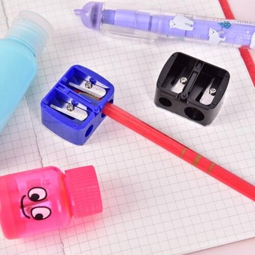 Cute Makeup Pencil Sharpener Double Hole Knife Beautiful Girls Makeup Tools Eyebrow Pencil Easy To Use