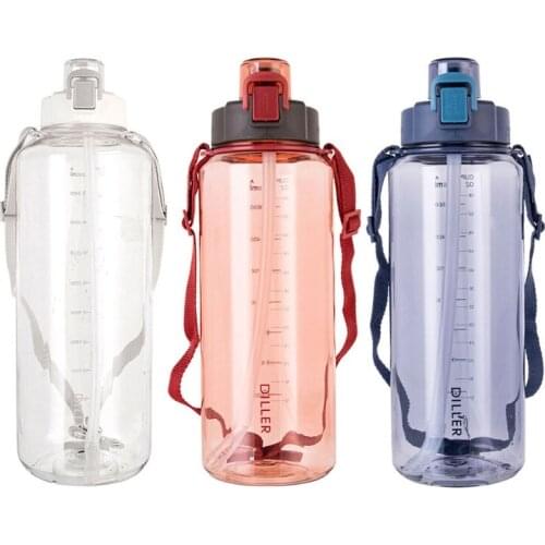 Soft Flask 2000ML Water Bottle Water Bladder for Running Marathon Cycling Trail Hiking Blue/Pink/White