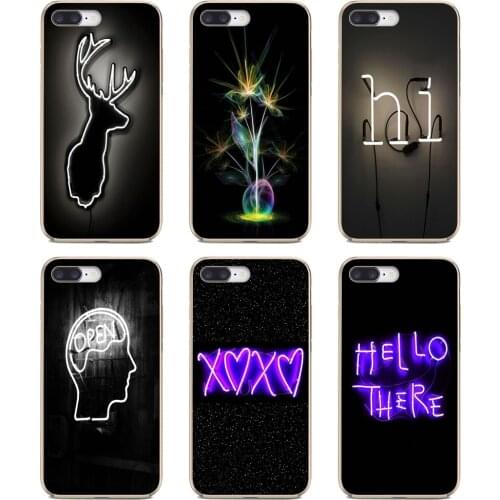 For Samsung Galaxy S10E S20 FE Note 10 20 Edge Lite Plus Ultra Alpha Core Prime Soft TPU Case Neon-wallpaper