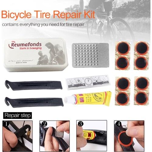 Bicycle Repair Tool Set Bike Tire Repair Kit Bike Flat Tire Repair Kit Set Patch Rubber Accessories Emergency Tire Repair Tool