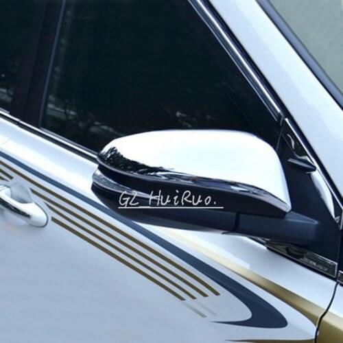 2pcs FOR TOYOTA RAV4 XA40 2013 2014 2015 2016 2017 Triple ABS Chrome Mirror COVERS Caps Trim Overlay