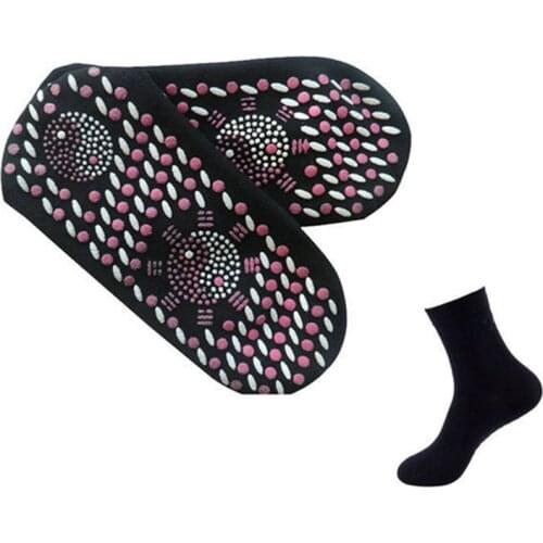 1 Pair Self-Heating Health Care Socks Tourmaline Magnetic Therapy Comfortable Breathable Massage Socks Winter Warm Wocks