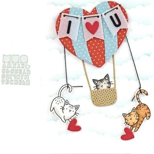 2021 New English Letters Flag Banner Shape Metal Cutting Dies Stencil Scrapbooking Craft Die Cut Make Mould Decoration Template