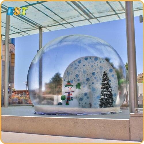 Snow Globe Inflatable Christmas Decoration , Blow Up Snow Globe Elegant Design