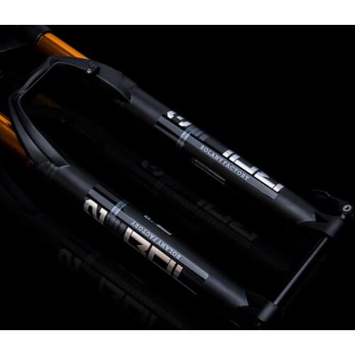 BOLANY MTB Bike Fork Thru Axle Solo Air Suspension 27.5/29inch Straight/Tapered Tube RL/LO Bicycle Quick Release Travel 100mm