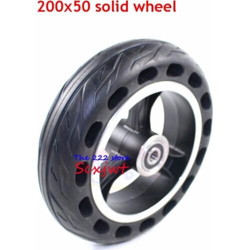 High Quality 200x50 Solid Wheel Explosion-proof Electric Bike Scooter Tyres 8 Inch Motorcycle Solid Tires Bee Hive Holes Wheel