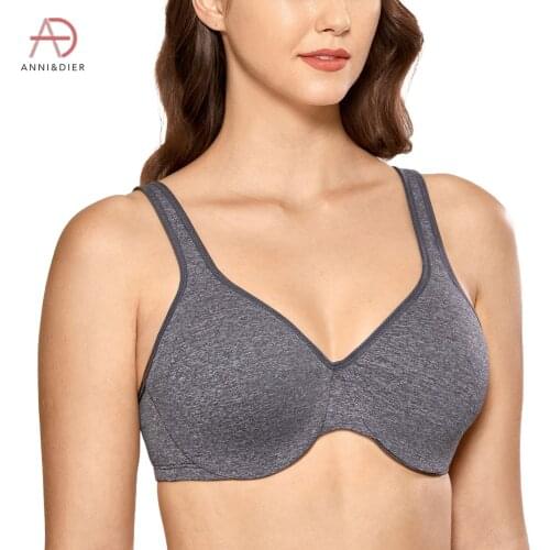 Womens Smooth Full Coverage Underwire Large Busts Seamless Minimizer Bras Plus Size