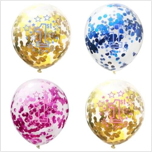 10pc Inflatable Confetti Balloons 12 Inch Latex Clear Birthday Balloons 18 30 40 50 60 70 80Anniversary Decoration Party Favors
