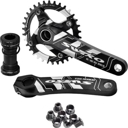 104BCD Aluminum Alloy Chainwheel MTB 34T Crankset Bicycle Crank Arm With Bottom Mountain Bicycle Parts Accessories Crank Set