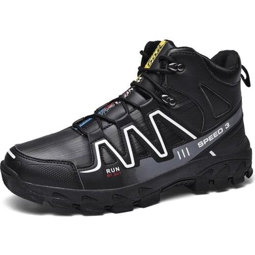 2020 Men Boots High Quality Winter Fur Snow Keep Warm Casual Shoes Men Rubber Work Boots Men Sneakers Outdoor Men Ankle Boots