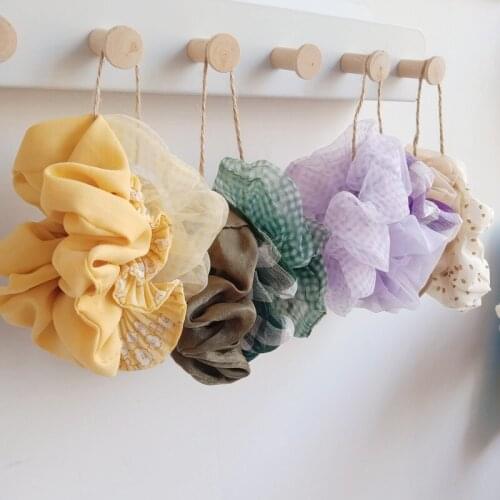 3PCS/LOT Ins Summer Hair Accessories for Women Korean Female Elastic Scrunchie Simple Fabric Rubber Headdress Girls Headbands