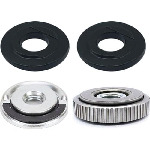4Pcs Angle Grinder M14 Thread Inner Outer Flange Nut Set Quick Release Nut Power Replacement Part for Makita