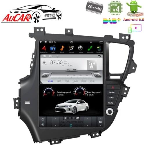 2 DIN Tesla Style Car radio Android 8.1 for Kia Optima K5 GPS Multimedia Bluetooth Radio WIFI 4G Stereo AUX HD 10.4 Touch Screen