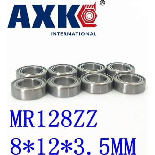 Axk Free Shipping 10 Pcs Mr128zz Abec-5 8x12x3.5 Mm Deep Groove Ball Bearings Mr128 / L-1280 Zz