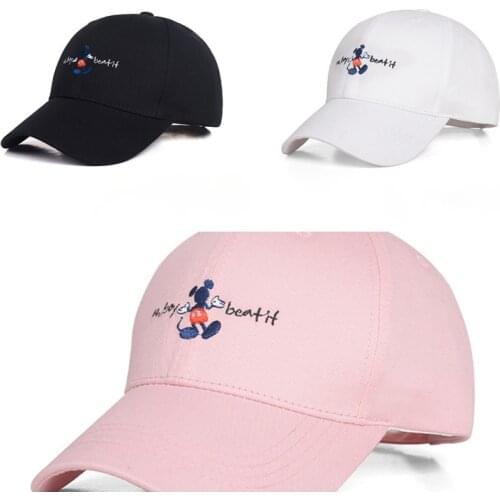 Disney Mickey New Casual Mens and Womens Baseball Caps Anime Embroidery Adjustable Fashion Anime Cartoon Sunshade Elastic Cap