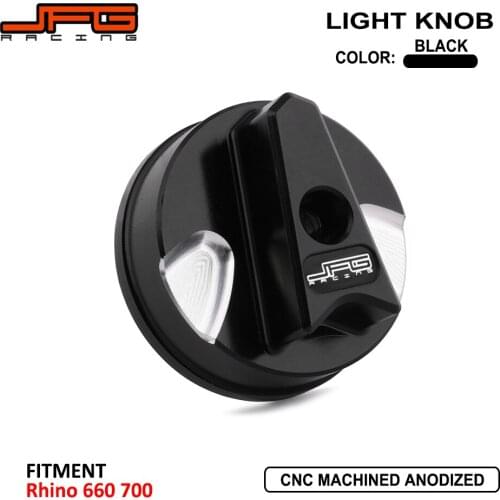 Motorcycle CNC Aluminum Headlight Light Knob Button For YAMAHA Rhino 660 700 Motorbike