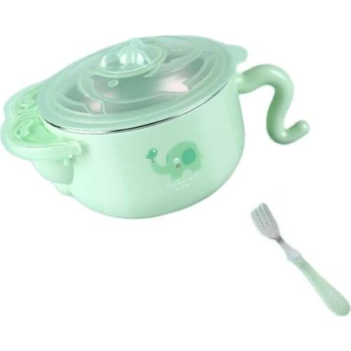 Belle can infant water injection insulation bowl children cutlery set baby food supplement bowl spoon suction cup bowl