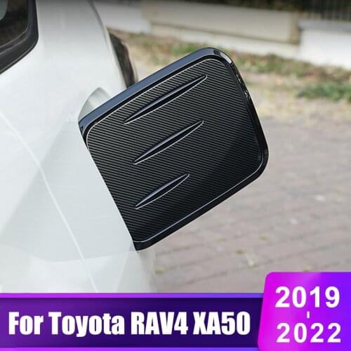 For Toyota RAV4 2019 2020 2021 RAV 4 XA50 ABS Carbon Fiber Car Fuel Tank Cover Oil Cap Decorative Trim Sticker Auto Accessories