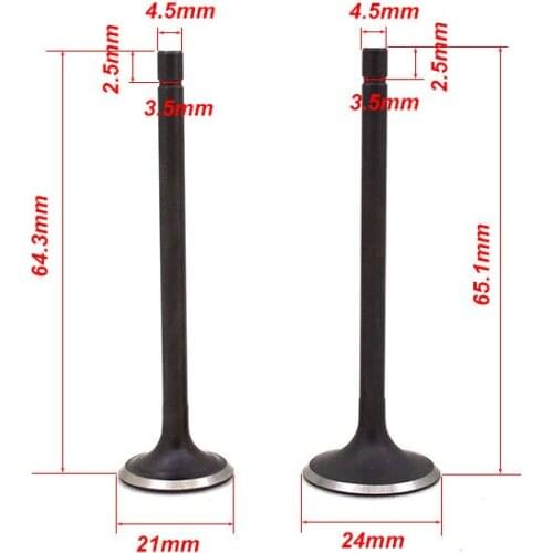 2088 Motorcycle Engine Valve Intake Exhaust Stem Valve For Yamaha ZY125 ZY 125 125cc Enine Spare Parts