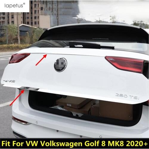 Stainless Steel Exterior Kit Rear Tail Trunk Door Tailgate Strip Cover Trim Accessories For VW Volkswagen Golf 8 MK8 2020 2021