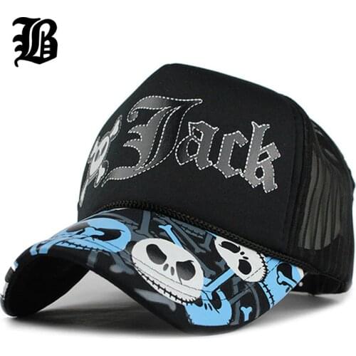 [FLB] Unisex JACK Baseball Cap Breathable Summer Skull Cap with Mesh Casual casquette Trucker Hat Adjustable Snapback Hats F219