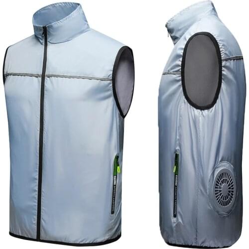 Summer Sport Fan Air Condition Cool Man Woman Travel Ultralight Brand Outdoor Vest Clothes Jacket Sun Windbreaker Fishing Work