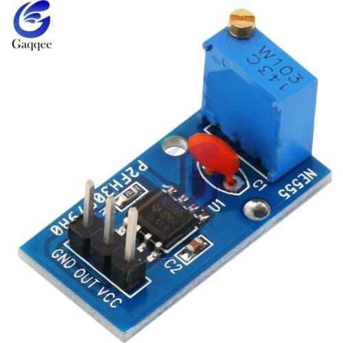 NE555 Adjustable Resistance Frequency Pulse Generator Module Single Generator Channel Output for Arduino Smart Car DC 5V 12V