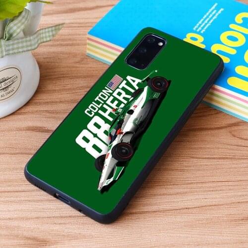 For Samsung Galaxy Colton Herta 2020 (white text on green) Soft TPU border Samsung Galaxy Case