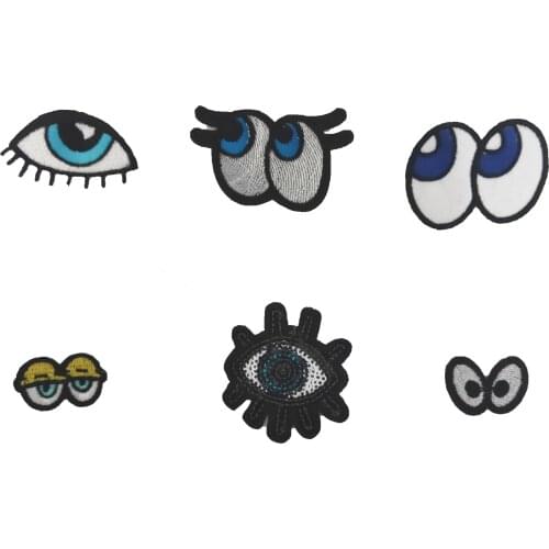 Natural eyes embroidery clothes patch badge fabric sewing backpack DIY clothing craft supplies accessories 1PCS for sale