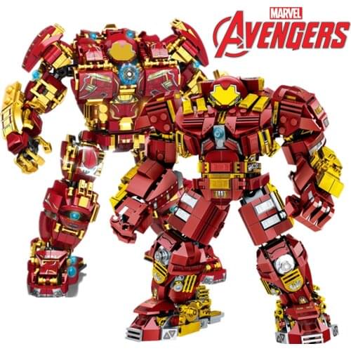 New Super Spidered Heroes Iron War Man Machine Robot HulkBuster Avengered Figures Building Blocks Bricks Kids Toys