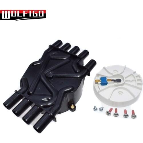 WOLFIGO Set Distributor Cap & Rotor Set 2 pcs For Chevy Suburban SaVana Chevrolet GMC 10452459 New
