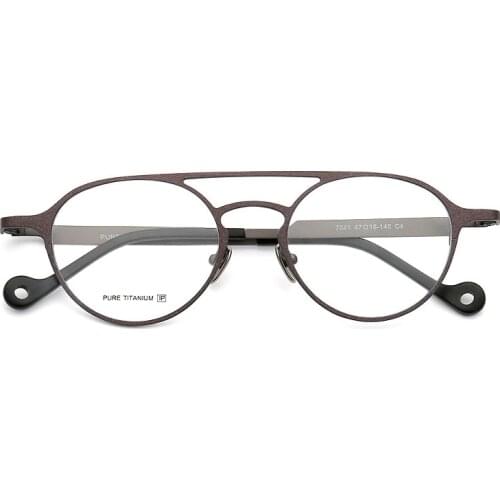 Pure-Titanium Plate Spectacle Frame Italian Design Square Two-Tone Avant-Garde Wacky Can Match Myopic Anti Blue-Ray